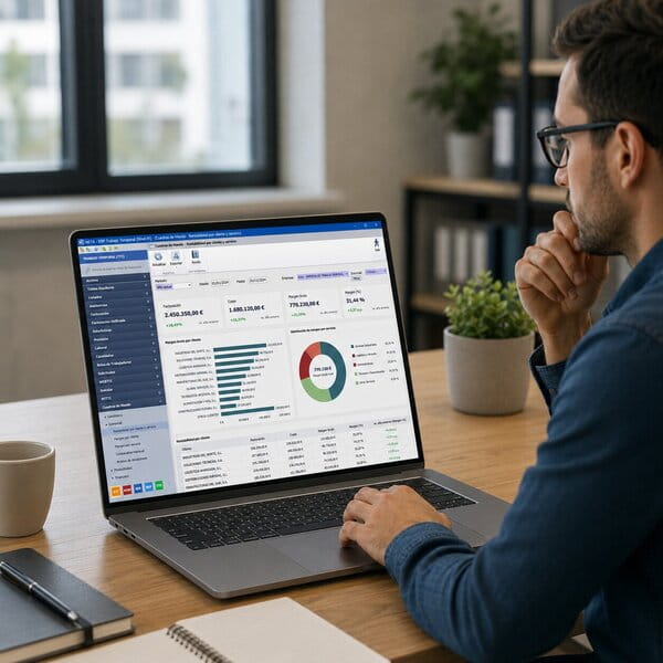Panel de rentabilidad por cliente y servicio